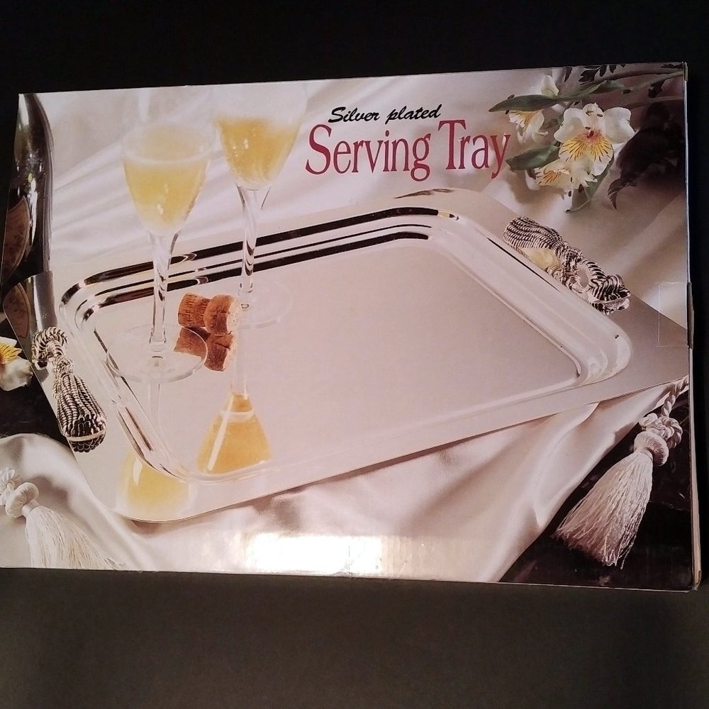 NEW in Box Silver-Plated Serving Tray